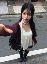Ryoki Strap Button Knit Cardigan