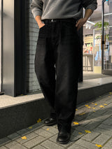 Tei velvet wide denim pants