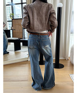 [Unisex] Destroyed boots cut denim pants