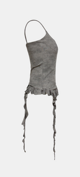 Twist Frill Washed Top