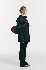 Mineral antler messenger bag (Burgundy)