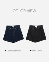 Part denim short pants