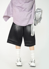 (UNISEX)ミッドナイトブラックバミューダショーツ
