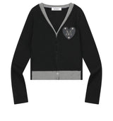 RIEN HEART PATCH LAYERED CARDIGAN