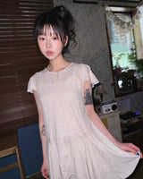 (3color) Soft Flare Slub Short Sleeve Tee