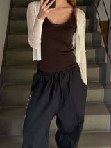 [살안타] See through golgi v neck cardigan(4color)