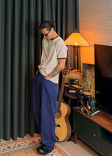 Cotton wide Color Pants 2COLOR