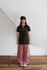 シフォンコサージュスタービーニー ブラック