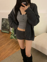 Zia Lace Strap Ribbed Knit 