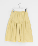 Kira Shirring Cut Nylon Midi Skirt