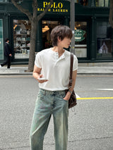 LMN スタンダードVネックヘンリーネック半袖Tシャツ (6 colors)
