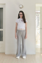 Sweet Dreams Lace Flare Pants (Gray)