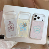 ミニマル アニマル ストライプ クリア ソフト iPhoneケース (iPhone 13–17 Series)