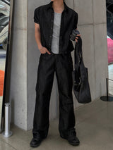 Glossy Flared Jeans