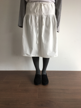 Blanc frill hem midi skirt (2color)