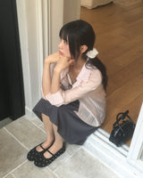 Netin Overfit See-Through Stripe Shirt