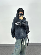 attain cotton hood zip-up