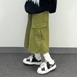 diagonal cargo bermuda pants