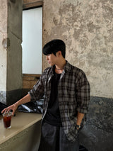 Eight linen check shirt