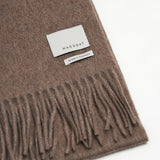 Cashmere Woven Scarf Solid_Dark Beige