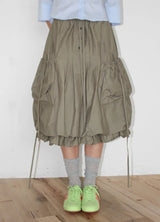 CARGO BALLOON MIDI SKIRT