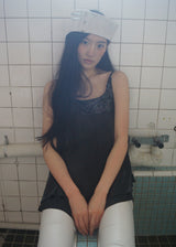 Sequin Satin Dress - Black