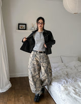 Dutch rivet semi-crop leather jacket