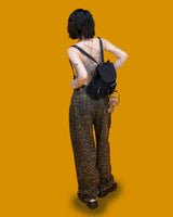 leopard wide pants