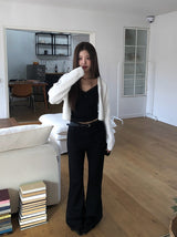 Doobie Soft Fur Button Long Sleeve Cardigan
