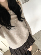 Uni Off-Shoulder Knitwear (4 colors)