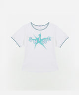 アップリケリンガースリムTシャツ [ホワイト]