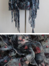 GHOST BLOOM FLOWER CHIFFON FRILL DRESS