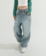 Milk Washing Wide Denim Pants