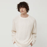 カシミアブレンディドケーブルニット WHITE