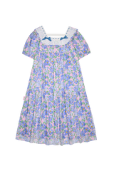 ULLALA パジャマブルーミングショートスリーブワンピース　ブルーパープル[24146WOSXN]