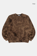 Flame tie-dye wool knit sweatshirt
