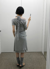 レース オフセット Tシャツ