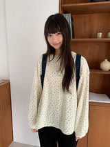 フェム フラワー オーバー ラウンド ロングスリーブ Tシャツ