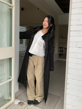 HIGH NECK MAXI TRENCH COAT (3C)