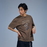 BGBB スネークガーメントダイハーフT (ブラウン)