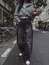 テシアインシジョンワイドデニムパンツ