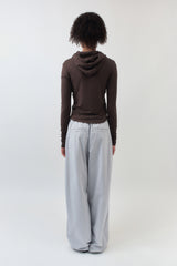 Comfort Slim Hoody / Brown