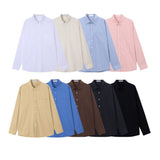LMN & F コットンクラシックオーバーサイズフィットシャツ (9 colors)