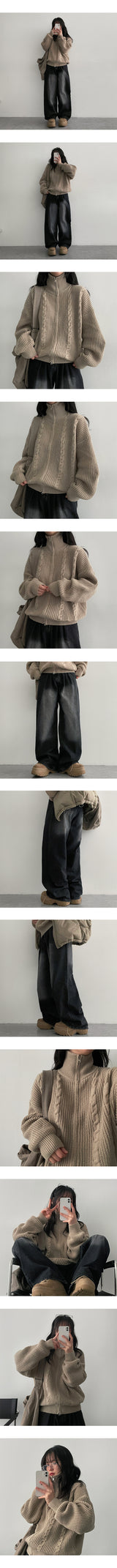 Lese pintuck wide denim pants