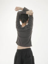 Recle diagonal button knit -4C
