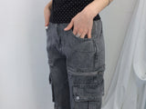 Lace V-Shirring Dot Top