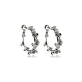 Garden Small Hoop Earrings Silver