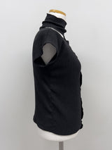プリーツタイネックショートスリーブTシャツ