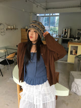 Grunge Weaving Beanie (2color)
