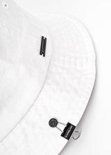 BBD Trapped Smile Denim Bucket Hat (White)